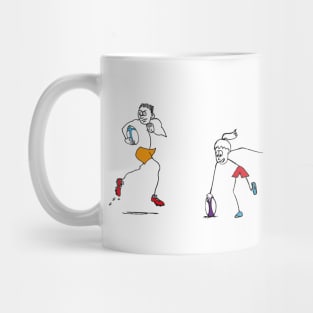 Mixed rugby stick figures Mug